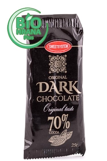 Crna cokolada 70%kakao 25 gr